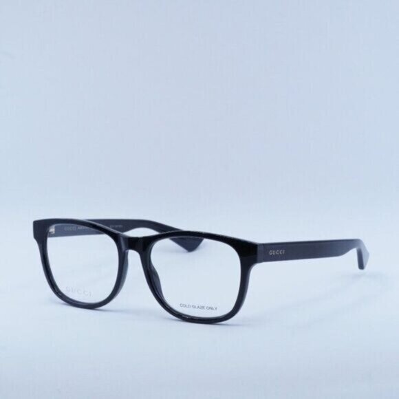 Gucci GG1344O 005 Eyeglasses Shiny Black 56mm Square Frame